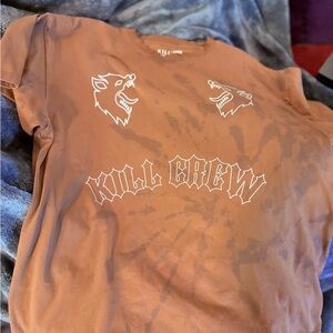Kill Crew Tee with Graphic Bears - Brown